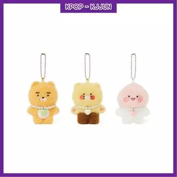 Кукла-брелок с жемчужным ожерельем и плоским столбом Apeach