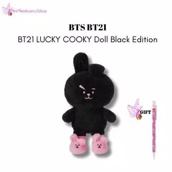 Кукла BT21 LUCKY COOKY, черное издание