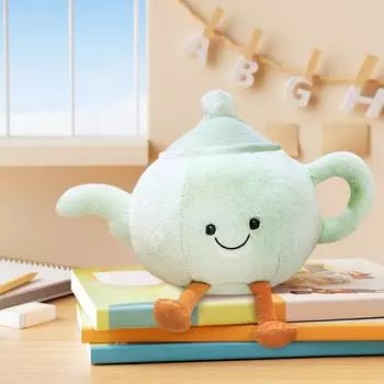 Кукла-чайник Милая мультяшная кукла для чайного столика Декоративные аксессуары Подарочная кукла-чайник One Size синий