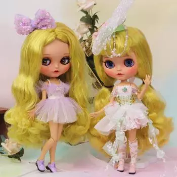 Кукла DBS Blyth № BL0577/42038 Зеленые волосы, загорелая кожа, надутый рот 1/6 BJD OB24 АНИМЕ ДЕВУШКА