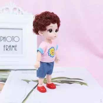 Кукла-девочка 16 см, тело с 3D глазами /6 кукол F