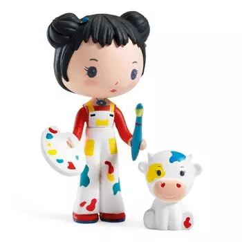 Кукла DJECO Teenie Balbouille Gibbs, игрушка, кукла для девочек, подарок, милый скандинавский Монтессори, 4 года, Рождество и (DJ06951)