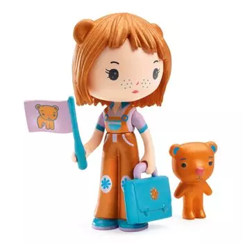 Кукла DJECO Teeny Anouk North, игрушечный медведь, кукла для девочек, подарок в скандинавском стиле, стильная игрушка Монтессори для детей 4 лет, Рождество и (DJ06941)