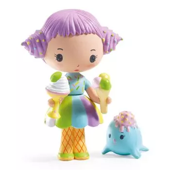 Кукла DJECO Teeny Tutti Frutti, игрушечный домик для девочек, мороженое, подарок, скандинавский, стильный, Монтессори, 4 года, Рождество и (DJ06945)