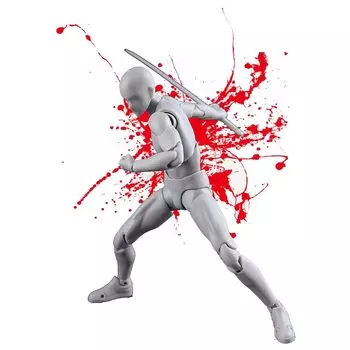 Кукла для рисования Gnallang с подвижными суставами, поставляется с подставкой, изменяемая модель куклы, мультяшная модель, мускулистое тело (Мужская модель)