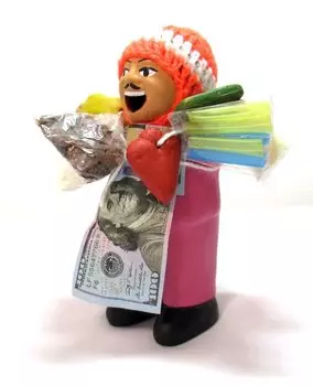 Кукла Ekeko 15 см Розовая Кукла Ekeko импортирована из Перу Модель из нашего Vivas Latin Популярна среди женщин Сделано в Перу [EKEKO PINK] 15 см Прямо [Оригинал розовый