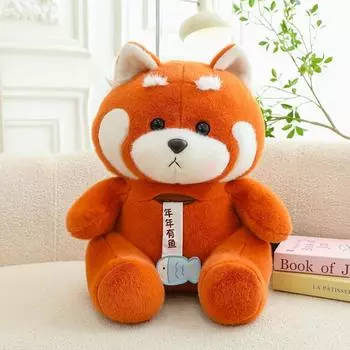 Кукла Енот Симуляция Енот Плюшевая Игрушка Детский Подарок на День Рождения Подушка для Сна 23cm0.18kg малиновый