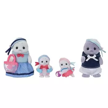 Кукла EPOCH Sylvanian Families Сертификация ST Mark для детей от 3 лет и старше Игрушечный кукольный домик Sylvanian Families [Seal Family] FS-51