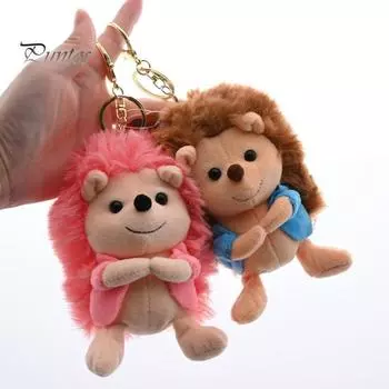 Кукла-ежик брелок мультяшный персонаж плюшевая подвеска PP хлопок наполнитель рюкзаки сумки кукла брелок коричневый