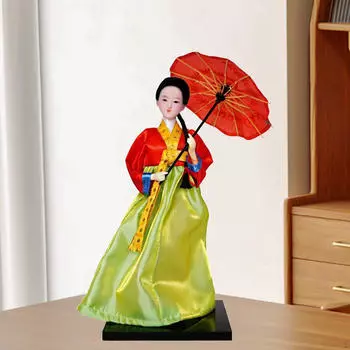 Кукла гейша в элегантном наряде кимоно Style 15