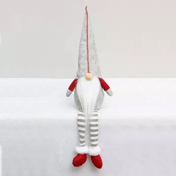 Кукла гном Санта Детские подарки Настольное украшение Безликий гном Рождественская кукла Рождественский декор Товары для вечеринки серый