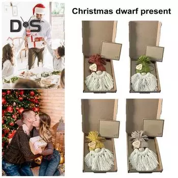 Кукла гнома с коробкой Hope You Gnome Памятный подарок, ручная работа, безликая плюшевая кукла гнома с открыткой, подарок для друзей, семьи, любимых B