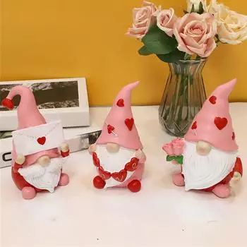 Кукла-гоблин без лица, украшение на день святого валентина, настольная кукла-украшение One Size розовый