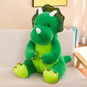 Кукла Hamleys Triceratops, большая плюшевая кукла-подушка 50cm 0.5kg