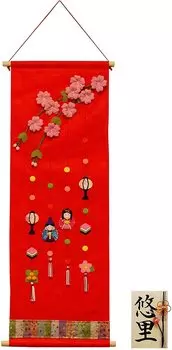 Кукла Хина Осака Чосейдо Компактная мини-кукла Хина с выгравированным именем на деревянной бирке Бонус Креповая кукла Хина Подвесной гобелен Хина (Поставляется отдельно) красный