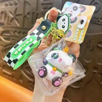 Кукла, Ходячая сумка, Брелок для ключей от машины, Сумочка, Подвеска, Забавный мультяшный милый брелок, Маленький подарок чёрный