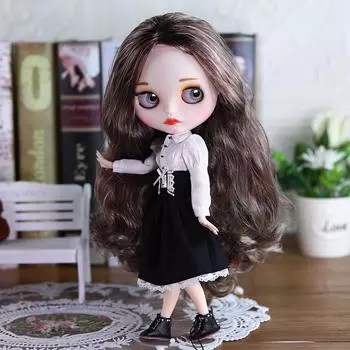Кукла ICY DBS Blyth 1/6, аниме-кукла, шарнирное тело, белая кожа, глянцевое лицо, специальный комплект с одеждой, обувью и руками, 30 см, игрушка BJD full set with hands