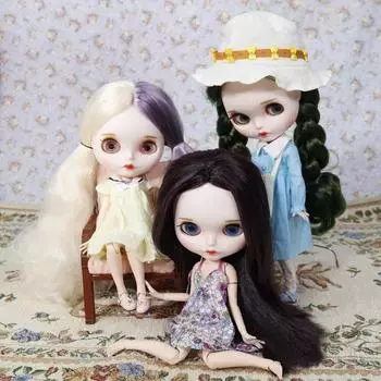 Кукла ICY DBS Blyth Нет. 4 изогнутые губы, матовое лицо на заказ с бровями, тело 1/6 bjd, аниме doll with hands AB