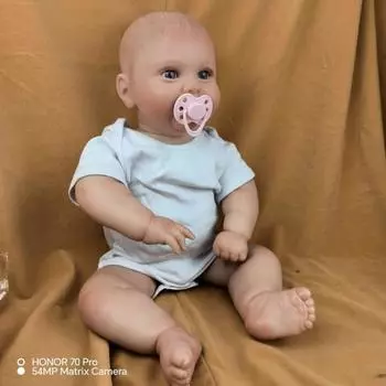 Кукла-имитатор из ткани для младенцев, мягкая резиновая кукла-перерождение, игрушка для девочек, принцесса, подарок, переодевание, детская игра-одевалка 53cm белый