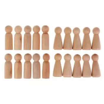 Кукла из дерева ручной работы, расписанная вручную, креативное украшение из дерева