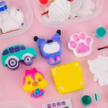 Кукла из гипса, раскрашивающая игрушку своими руками, креативная ручная работа, раскраска из гипса, художественная граффити-игрушка, обучающая игрушка, подарок на день рождения 1Pc Random Color