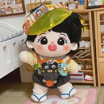 Кукла из хлопка Xiao Zhan 20 см - Xiao Daitao с пушистыми волосами, коллекционный подарок знаменитости 20cm Standard (In Stock)