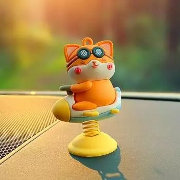 Кукла-качалка, плюшевый мишка, реквизит для интерьера, миниатюрный террариум, подарочные аксессуары, вертолет корги, 1 шт., корейские аксессуары для автомобилей