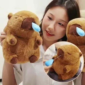 Кукла капибара, плюшевая игрушка, милая плюшевая игрушка, тяни и сосать, плюшевая игрушка, кукла из мягкой ткани для детей, рождественские дни рождения 30cm