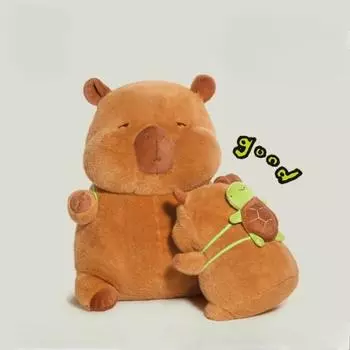 Кукла капибара, плюшевая игрушка, подушка, кукла капибара, морская свинка 25cm