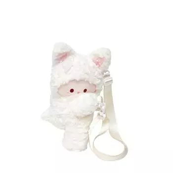 Кукла Кролик Сумка через плечо Плюшевая игрушка Животное Сумка на плечо Милый Детский Рюкзак Подарок