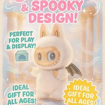 Кукла Labubu Zimomo 2 Monster Cloud Angel с виниловым лицом, детская игрушка, подарок на день рождения, коллекция украшений для стола