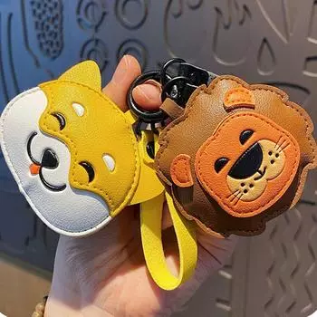 Кукла-лев сиба-ину, брелок для ключей в виде животного, нежная мультяшная кукла-питомец, кулон унисекс panda