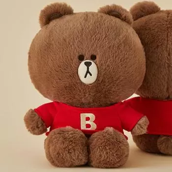 Кукла Line Friends Brown Basic Edition, средняя сидячая кукла