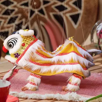 Кукла-марионетка с нитями и стержнем, азиатская фигурка, переносные поделки для вечеринок, детских парадов Pink White