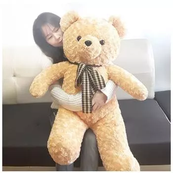 Кукла-медведь Big Bear Love Check BIG/Big Bear Bear/домашняя/подарочная кукла-медведь, коричневая, Популярные игрушки для корейских детей