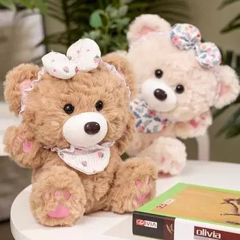Кукла-медведь для исцеления, плюшевый мишка, плюшевая игрушка, парная кукла-медведь, детская кукла-комфорт, подарок для женщин 22cm