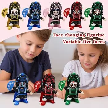 Кукла, меняющая лицо, Сычуаньская опера, меняющая лицо, китайские культурные сувениры, рука One Size синий