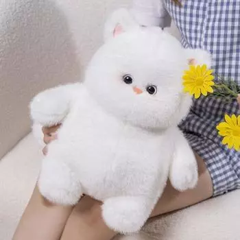 Кукла Meow it, пухлый белый мяу, милая плюшевая игрушка, имитация кошки, кукла, украшение для детской комнаты, подарок для детей, подушка для сна 30cm белый