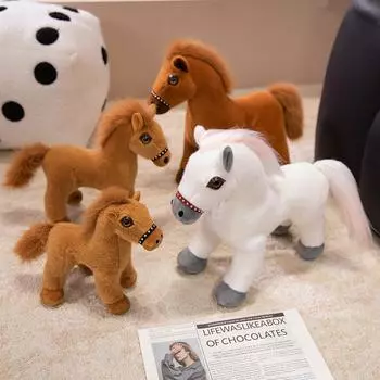 Кукла милая европейская Миан имитация лошади кукла плюшевая игрушка пони седло кукла девочка подарок 20cm