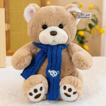 Кукла Мишка-пухляш Плюшевая игрушка Мишка Милый Мишка в шарфе Кукла Мишка Детский подарок на день рождения 23cm