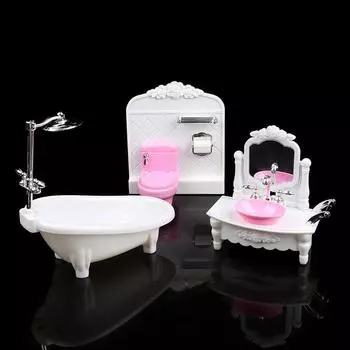 Кукла Моделирование Ванна Умывальник Туалет Соответствующая Модель Дети Девочка Игрушки
