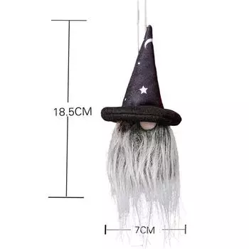 Кукла на Хэллоуин, безликая кукла для пожилых людей, фестиваль призраков, гном, украшение для сцены для пожилых людей, кулон, набор из двух частей