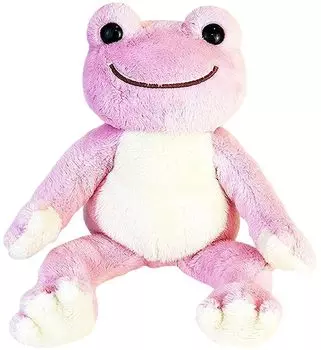 Кукла Nakajima Corporation Rainbow Pickles Bean Сакура Розовая, сидящая, высота 16 x Ш 12 x Г 15 см, лягушка-пикуля 135872-19