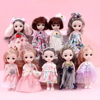 Кукла-наряд Бао Бэйди: Игрушка для девочек BJD 16 см с 13 шарнирами. Идеальный подарок на день рождения принцессы для детей. Dress Only, No Doll
