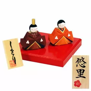 Кукла Osaka Choseido Hina Компактная мини-кукла Hina из дерева Itto с вырезанным именем, выгравированным на бесплатной деревянной бирке Сделано в Японии Кукла Hina Shiori (Отправлено отдельно)