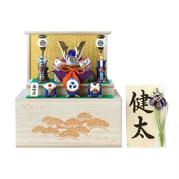 Кукла Osaka Choseido Satsuki Компактная мини керамическая гравированная деревянная бирка с именем Бонус в комплекте Ширина 22 см Шлем Somenishiki Shusei Хранение Коробка Paulownia