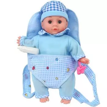 Кукла Oz Toy Sounding Bebe Piggyback, синяя, Популярные игрушки для корейских детей