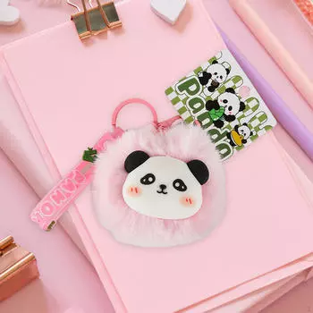 Кукла панда брелок эстетическая сумка кулон для кошелька брелок телефон цепочка рюкзак розовый