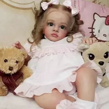 Кукла-перерождение младенца Simulation Baby, милая кукла 60 см, большая детская игрушка-компаньон 60cm детские розовый