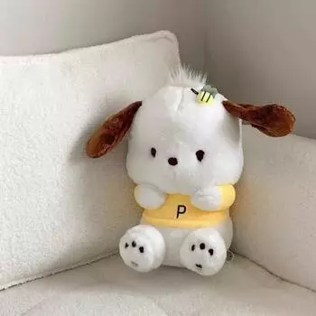 Кукла-персонаж Haengbuk Pochacco, милая плюшевая игрушка для собаки, пчела, 32 см, популярные игрушки для корейских детей